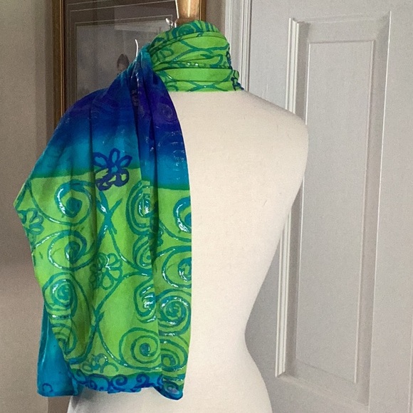 TARA GRINNA Made In USA Ladies Accessory Beach Cover- Scarf- Wrap- Shawl - Picture 10 of 12